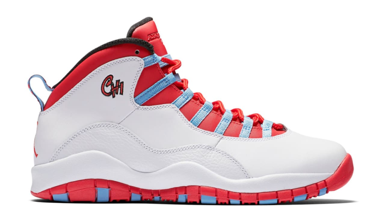 white and red jordan 10