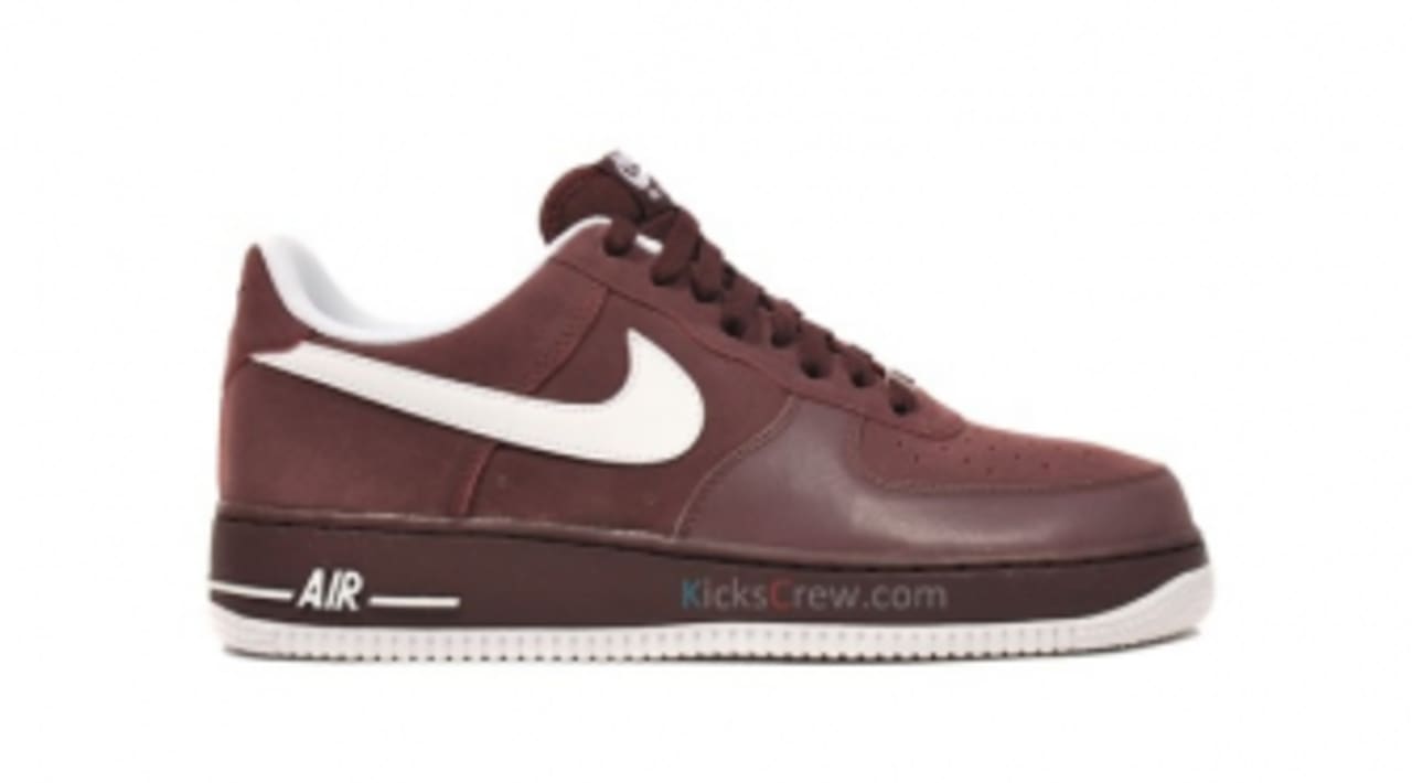 burgundy and white air force 1