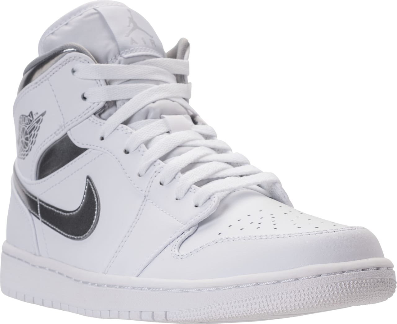 jordan 1 mid white silver
