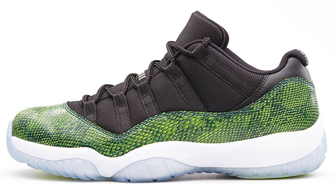 black and green 11s