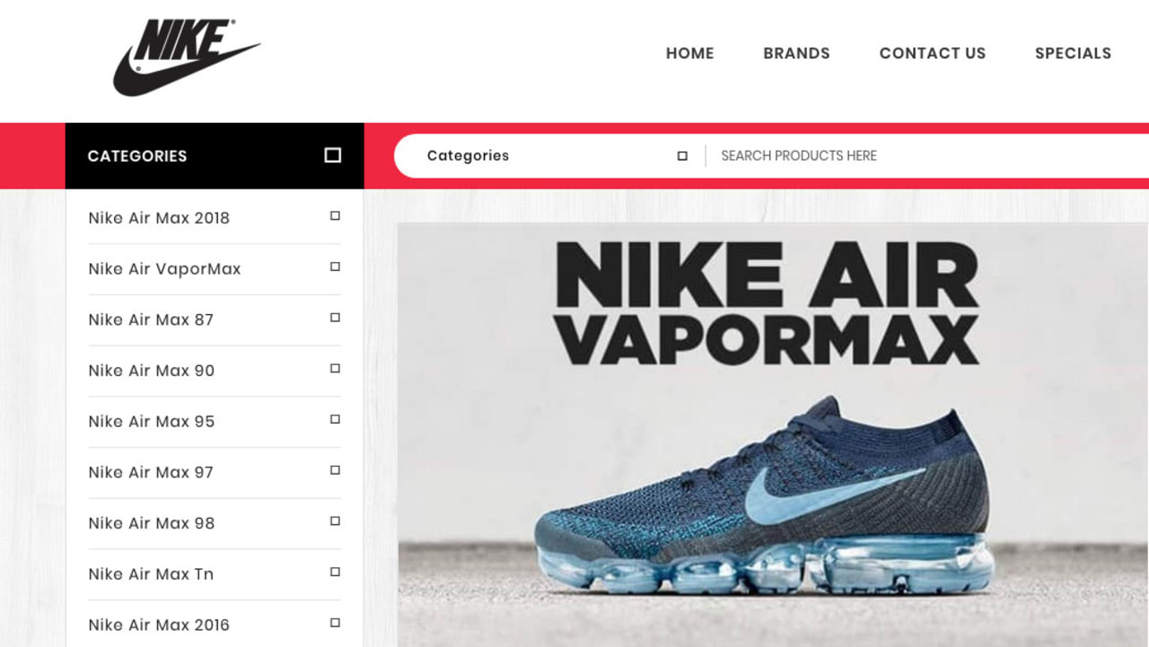 fake sneaker website