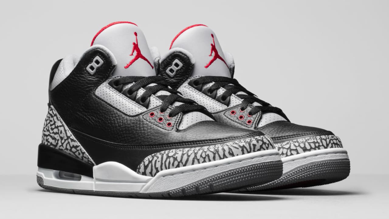 Air Jordan 3 Retro Og Black Cement Grey White Fire Red 001 Official Images Sole Collector