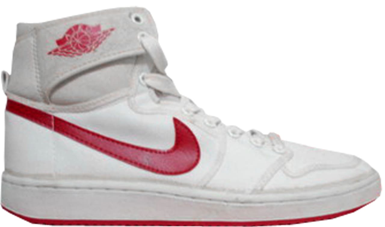 white and red jordan 1s
