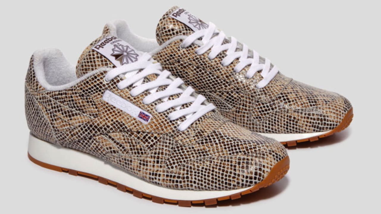 Reebok snakeskin sneakers clearance