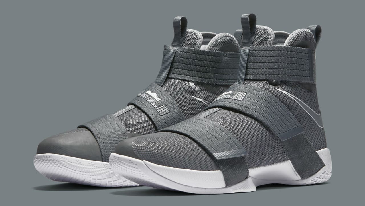 lebron soldier 10 grey and gold
