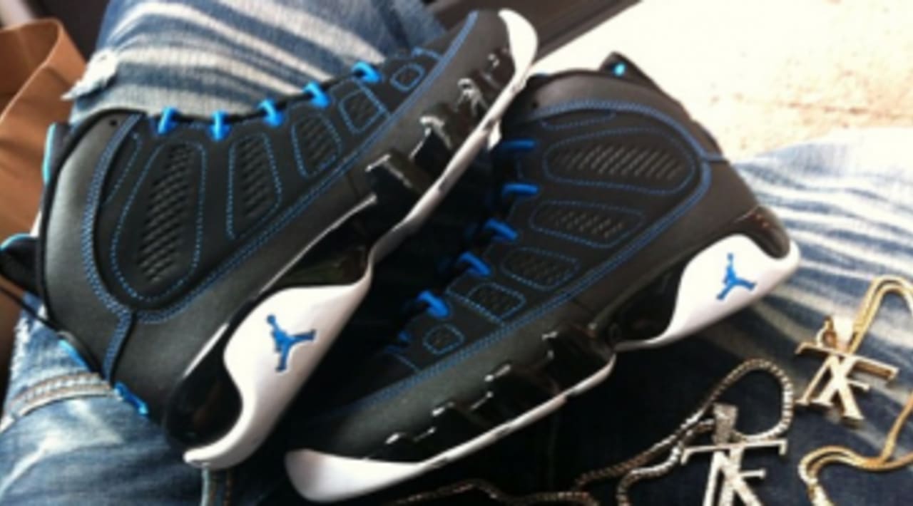 Air jordan retro 9 black and blue