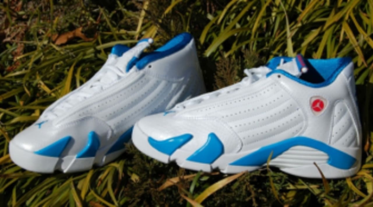 white and baby blue 14s