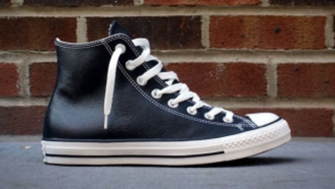 converse all star hi black leather