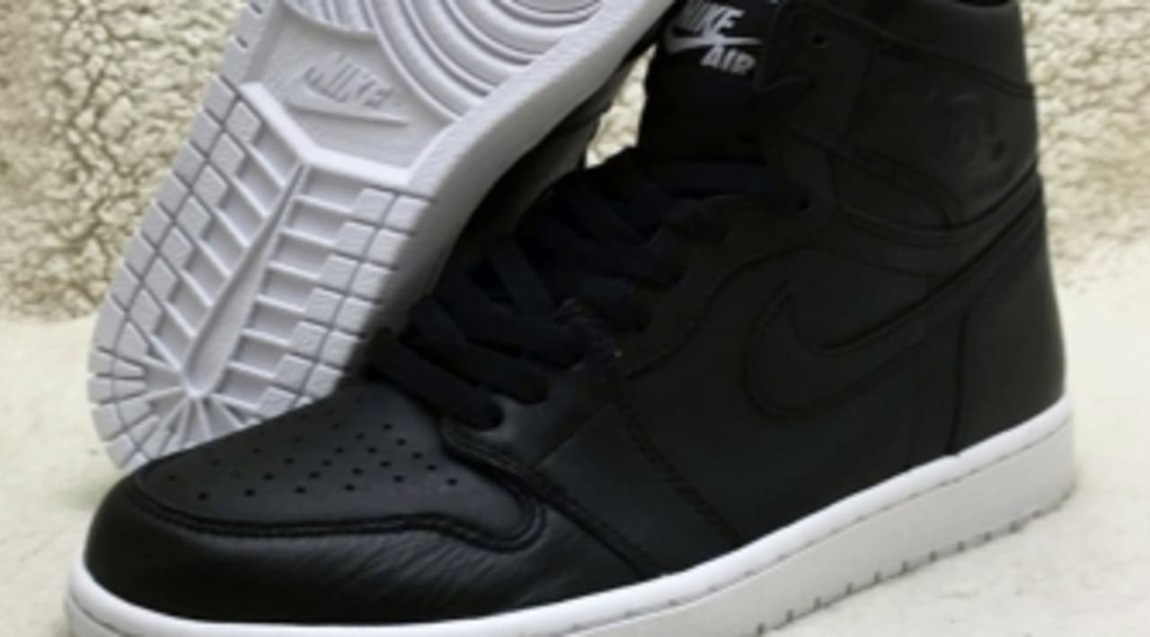 Black Leather 'Nike Air' Jordan 1 