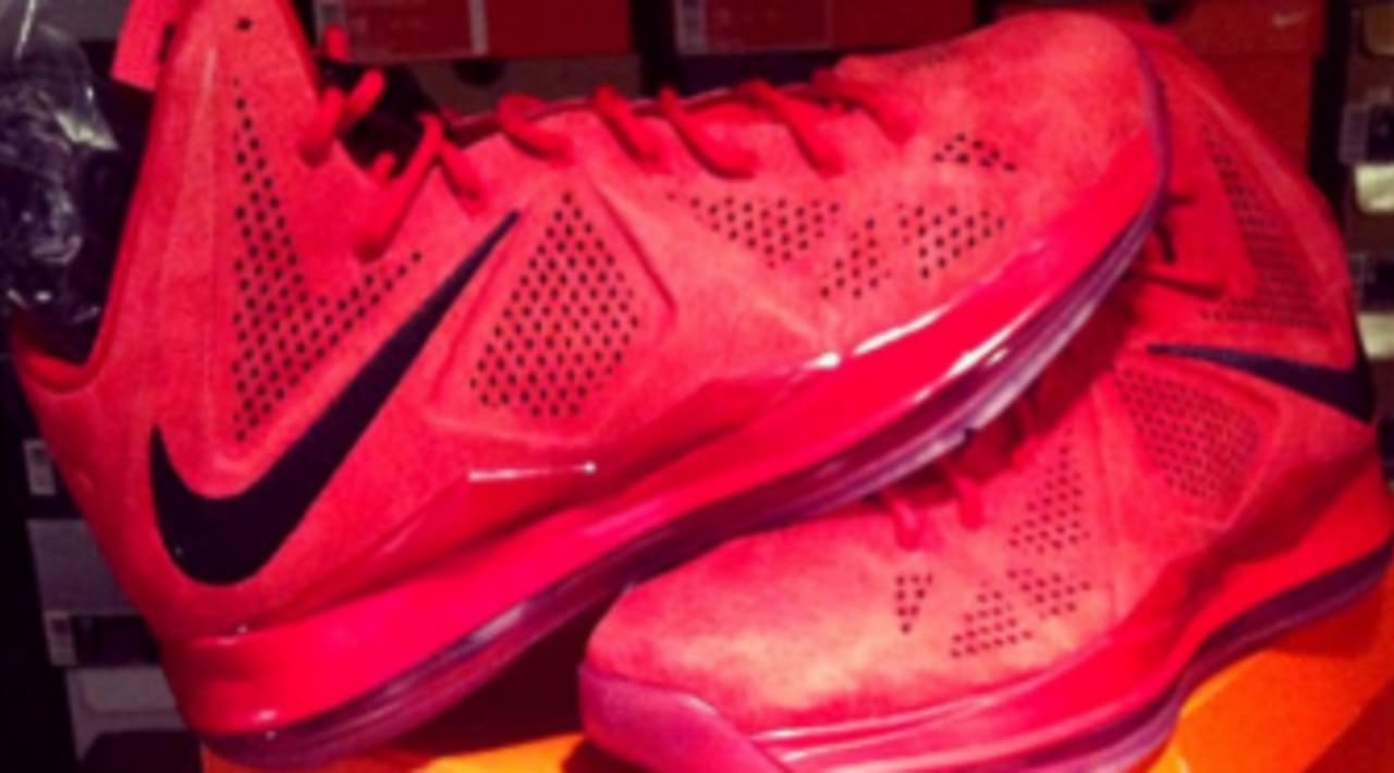 lebron 10 red suede