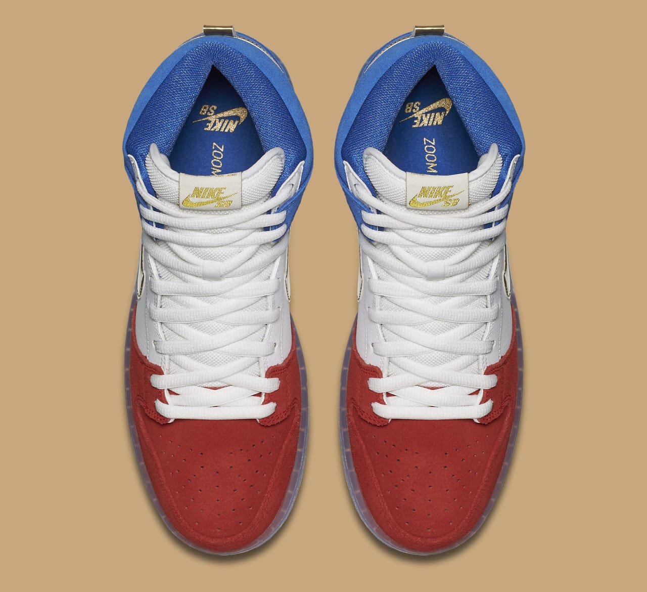 red white and blue dunks