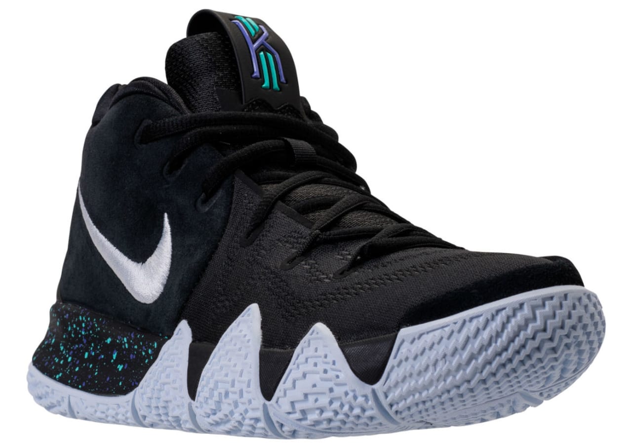 kyrie 4 black and white