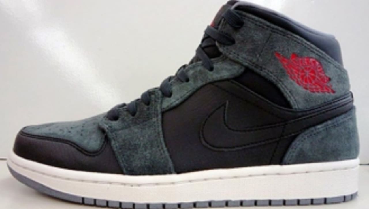 Air Jordan 1 Retro Mid Anthracite Black Red Sole Collector