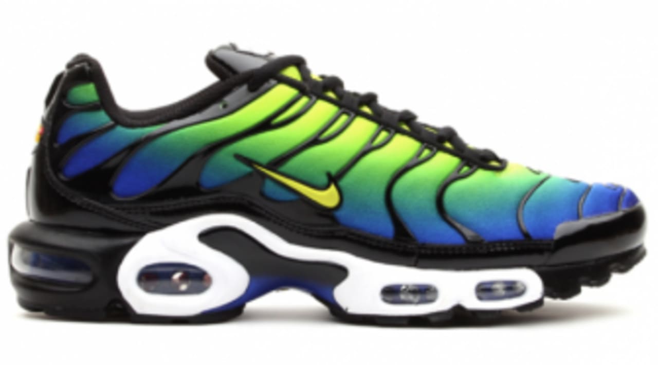 air max plus blue and green