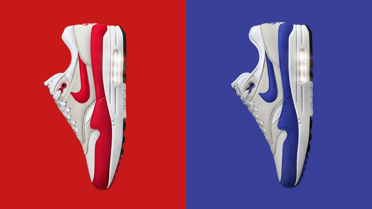 air max 1 red and blue