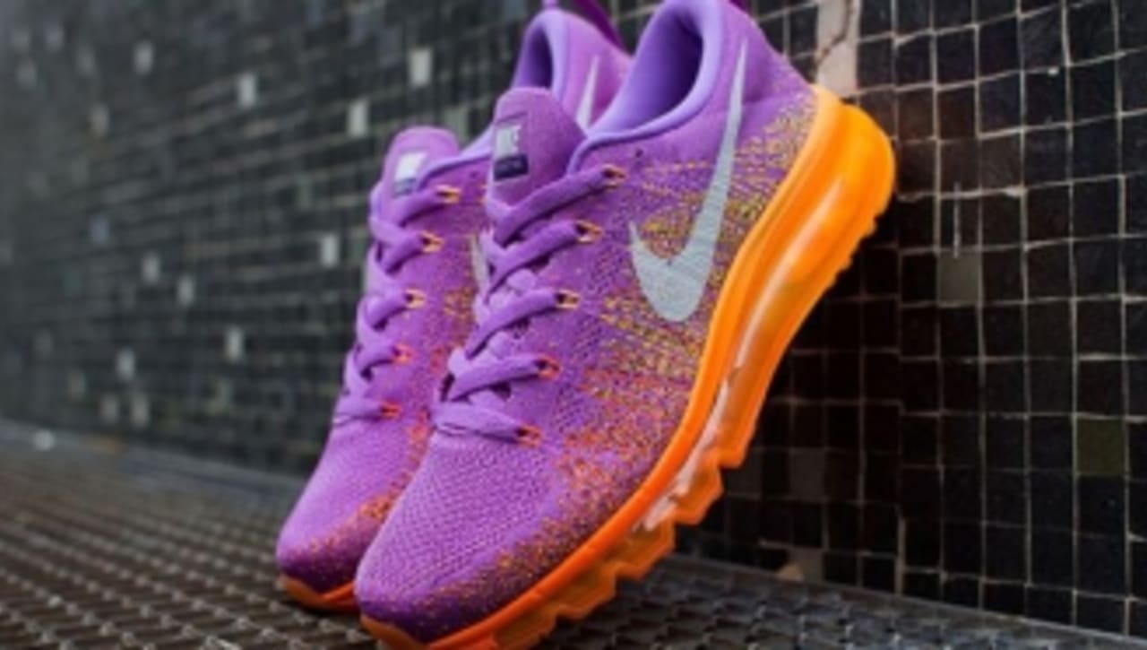 pink purple and orange air max