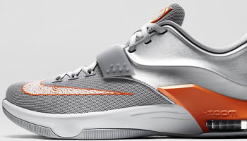 Nike KD VII Metallic Silver/Urban Orange-Wolf Grey
