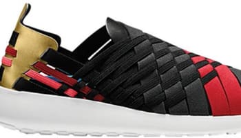 Nike Roshe Run Woven 2.0 N7 Women's Black/Anthracite-Metallic Gold-University Red