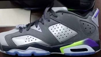 Air Jordan 6 Retro Low Girls Dark Grey/Ultraviolet-Wolf Grey-Ghost Green