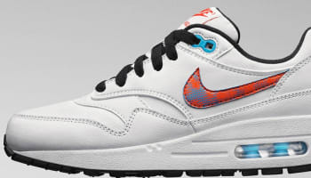 Nike Air Max 1 GS White/Orange-Blue
