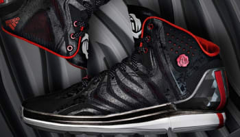 adidas Rose 4.5 Black/Running White-Light Scarlet