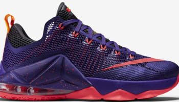 Nike LeBron 12 Low Court Purple/Bright Crimson-Cave Purple-Laser Orange