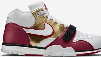 Nike Air Trainer 1 Mid Premium QS White/White-Club Gold-Pebble Red