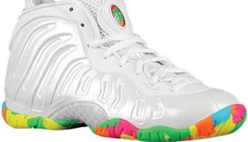 Nike Little Posite One GS White/Pink Foil-Cascade Blue-Poison Green