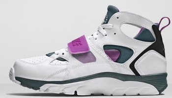 Nike Air Trainer Huarache Premium QS White/Dark Emerald-Black-Bold Berry