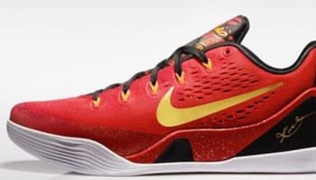 Nike Kobe IX Premium University Red/Metallic Gold-Black
