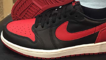 Air Jordan 1 Retro Low OG Black/Varsity Red-Sail