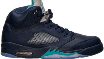 Air Jordan 5 Retro Midnight Navy/Turquoise Blue-White