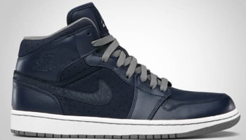 Air Jordan 1 Phat Mid Obsidian/Cool Grey-White