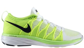 Nike Flyknit Lunar2 Women's White/Black-Volt-Electric Green
