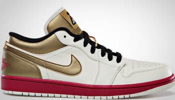 Air Jordan 1 Low Sail/Sport Fuschia-Metallic Gold-Black