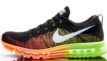 Nike Air Max Flyknit Black/Sail-Atomic Orange-Volt