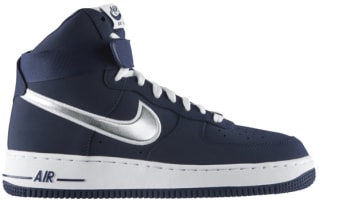 Nike Air Force 1 High Midnight Navy/Metallic Silver