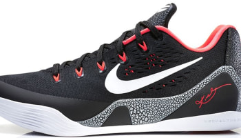 Nike Kobe 9 EM Black/White-Laser Crimson-Wolf Grey