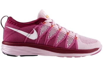Nike Flyknit Lunar2 Women's Light Arctic Pink/White-Red Violet-Raspberry Red