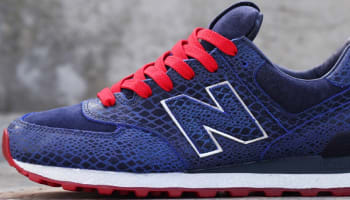 New Balance 574 Navy/Silver-Red