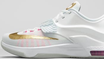 Nike KD VII Premium White/Metallic Gold-Pink Pow-Pure Platinum