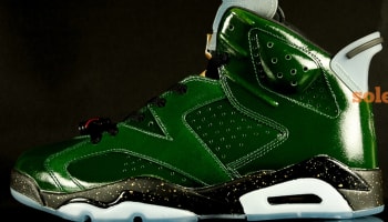 Air Jordan 6 Retro Pure Green/Metallic Gold-Chilling Red-Black