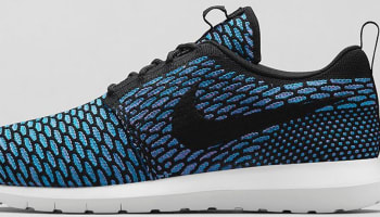 Nike Roshe Run Flyknit Black/Neo Turquoise-Blue Glow-Black