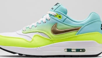 Nike Air Max 1 Premium Women's Ivory/Metallic Gold Coin-Volt-Hyper Turquoise