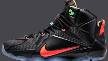Nike LeBron 12 Black/Bright Mango-Hyper Punch-Volt