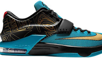 Nike KD VII N7 Dark Turquoise/Black-University Red-Metallic Gold