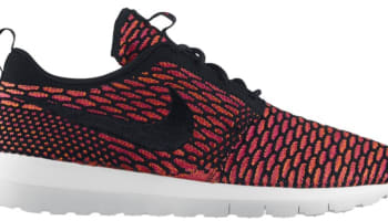Nike Roshe Run Flyknit Black/White-Fireberry-Total Orange