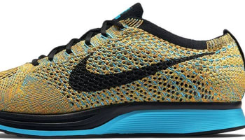 Nike Flyknit Racer Bright Citrus/Blue Lagoon-Laser Orange-Black