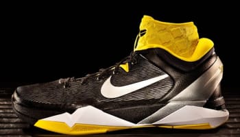 Nike Zoom Kobe 7 System Supreme Black/Metallic Silver-Tour Yellow-White