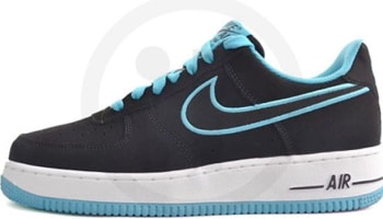 Nike Air Force 1 Low Black/Turquoise Blue